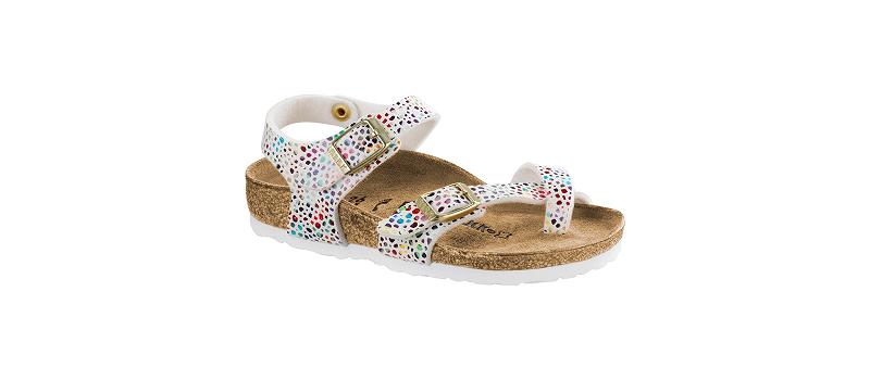 Taormina Birkenstock Microfibre Narrow Detske Biele | SK 464JPQ